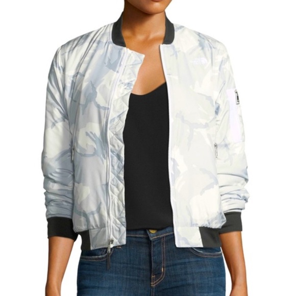 The North Face Camouflage Bomber Jacket White & Gray Women’s M - Picture 8 of 16